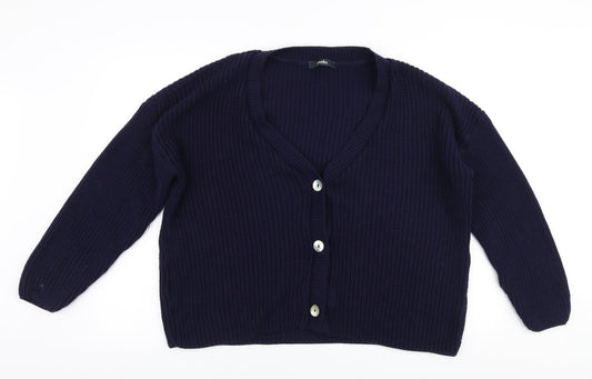 Womens UK Size 12 Studio Blue Cardigan Jumper