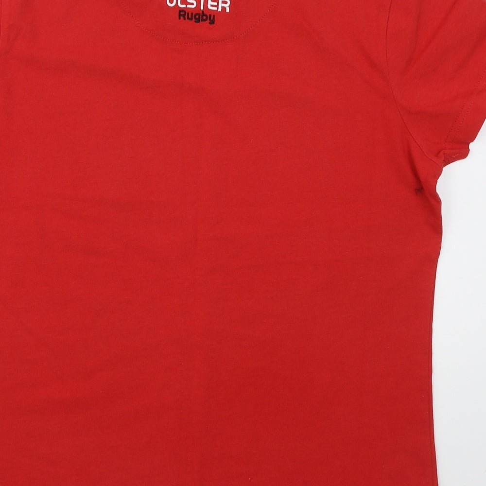 Kukri Womens Red Cotton Basic T-Shirt Size 14 Crew Neck - Heart