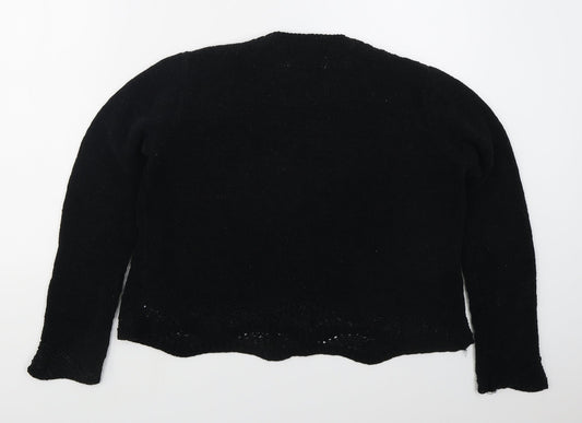 Primark Womens Black Crew Neck Polyester Pullover Jumper Size 14