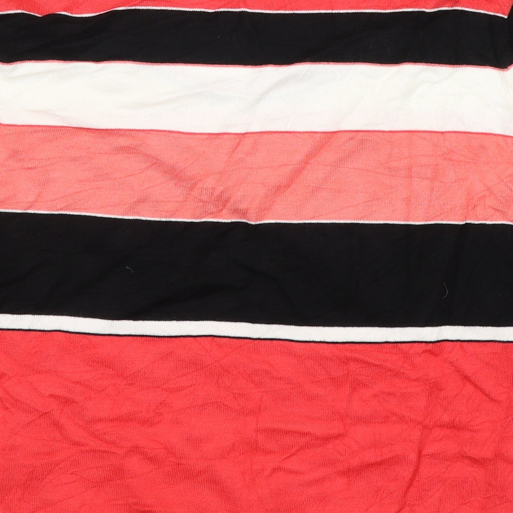 Precis Womens Multicoloured Striped Viscose Jersey Blouse Size L Round Neck