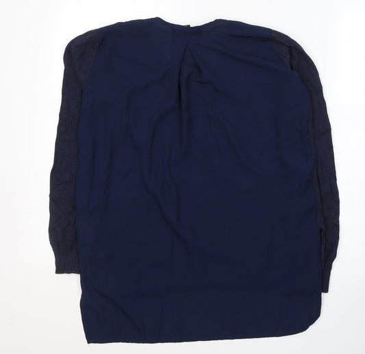 Womens UK Size 10 Atmosphere Blue Basic Blouse