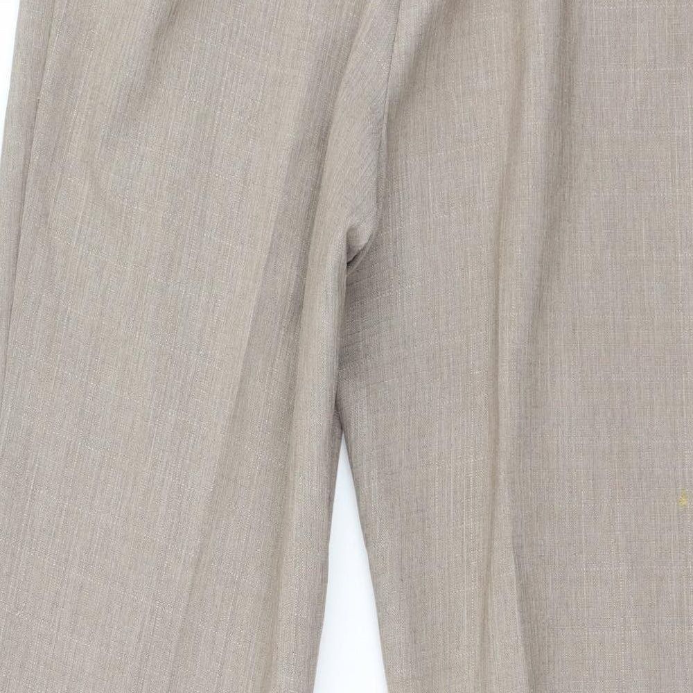 Womens UK Size 16 Marks and Spencer Regular Fit Brown Trousers