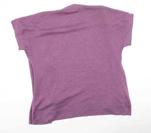 George Womens Purple V-Neck Polyester Cardigan Jumper Size 14