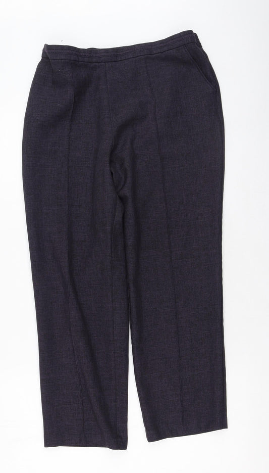Womens UK Size 4 Marks and Spencer Regular Fit Blue Trousers