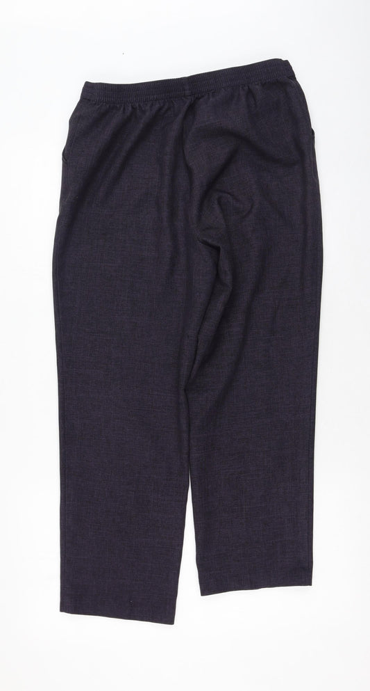 Womens UK Size 4 Marks and Spencer Regular Fit Blue Trousers
