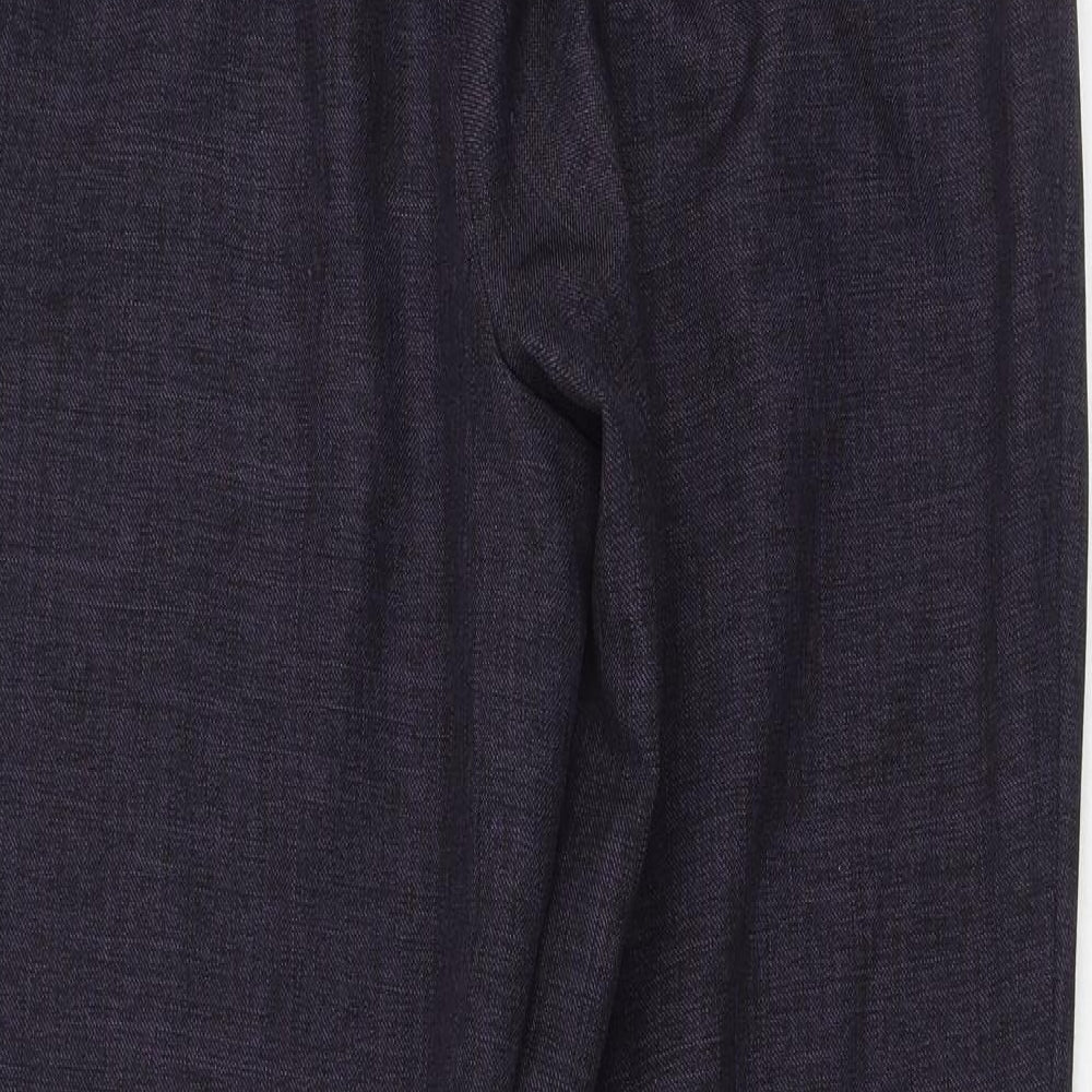 Womens UK Size 4 Marks and Spencer Regular Fit Blue Trousers
