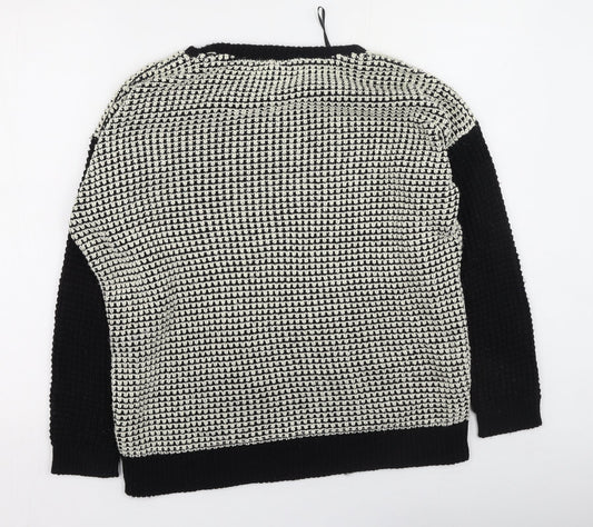 Womens UK Size 8 Topshop Black Pullover Jumper