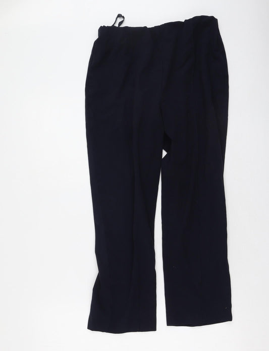 Womens UK Size 12 Isle Regular Fit Blue Trousers