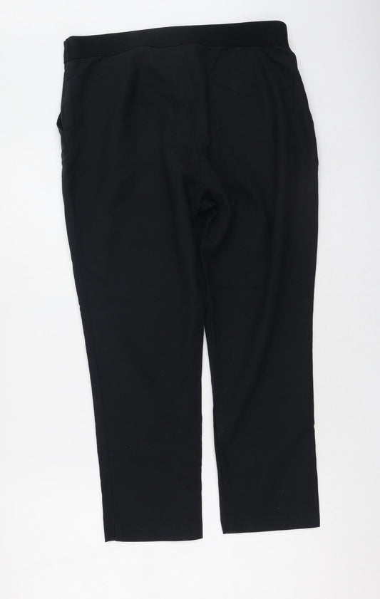 F&F Womens Blue Polyester Trousers Size 16 L25 in Regular