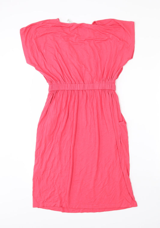 Part Two Womens Pink Viscose Wrap Dress Size XS V-Neck