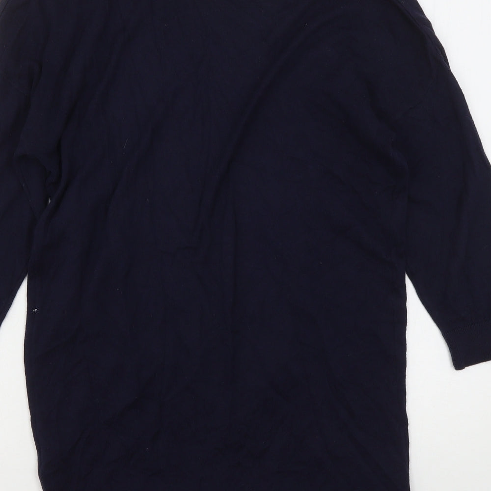Dorothy Perkins Girls Blue V-Neck Cotton Cardigan Jumper Size 12 Years