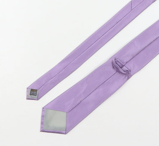 Preworn Mens Purple Geometric Polyester Pointed Tie One Size