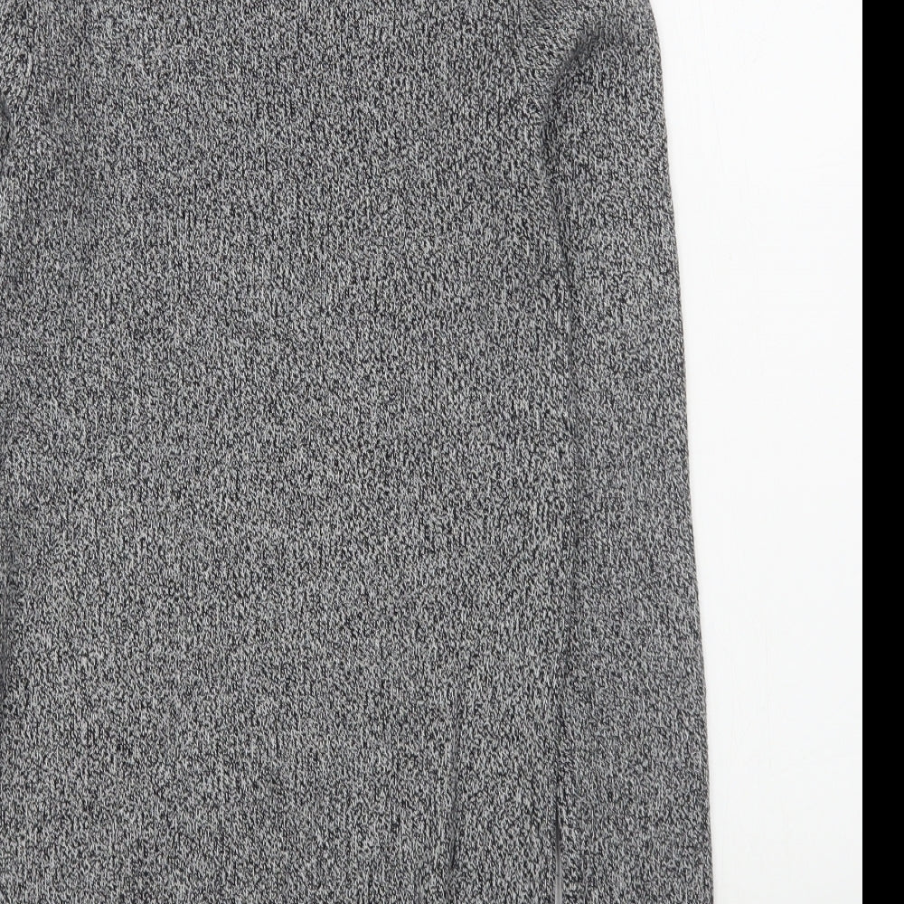 New Look Mens Grey Round Neck Cotton Pullover Jumper Size S