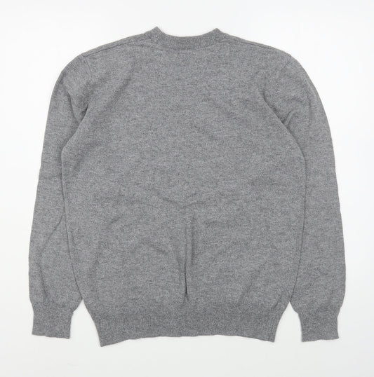 George Womens Grey Round Neck Cotton Pullover Jumper Size M