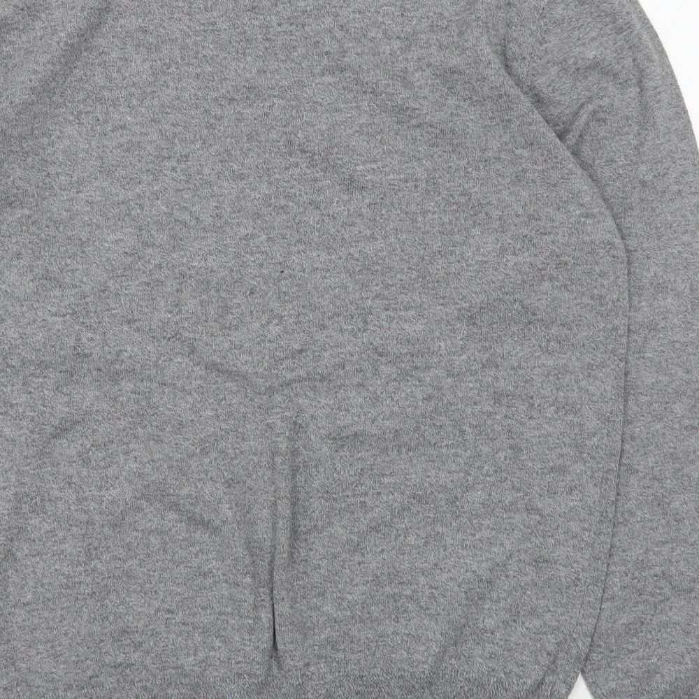 George Womens Grey Round Neck Cotton Pullover Jumper Size M