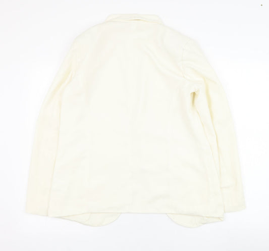 H&M Womens Ivory Jacket Blazer Size 10