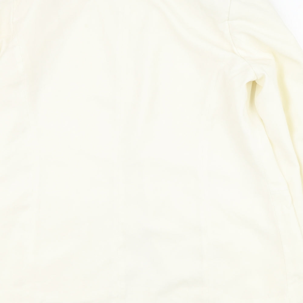 H&M Womens Ivory Jacket Blazer Size 10