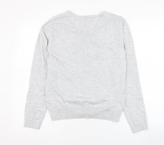 Womens UK Size 12 New Look Grey Cardigan Jumper