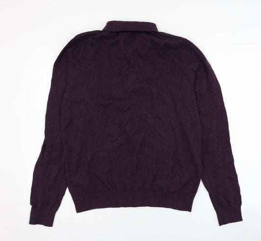 Mens UK Size M Marks and Spencer Purple Pullover Sweatshirt