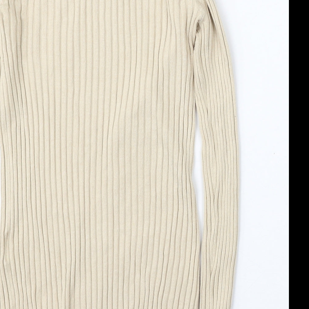 Womens UK Size S H&M Beige Pullover Jumper