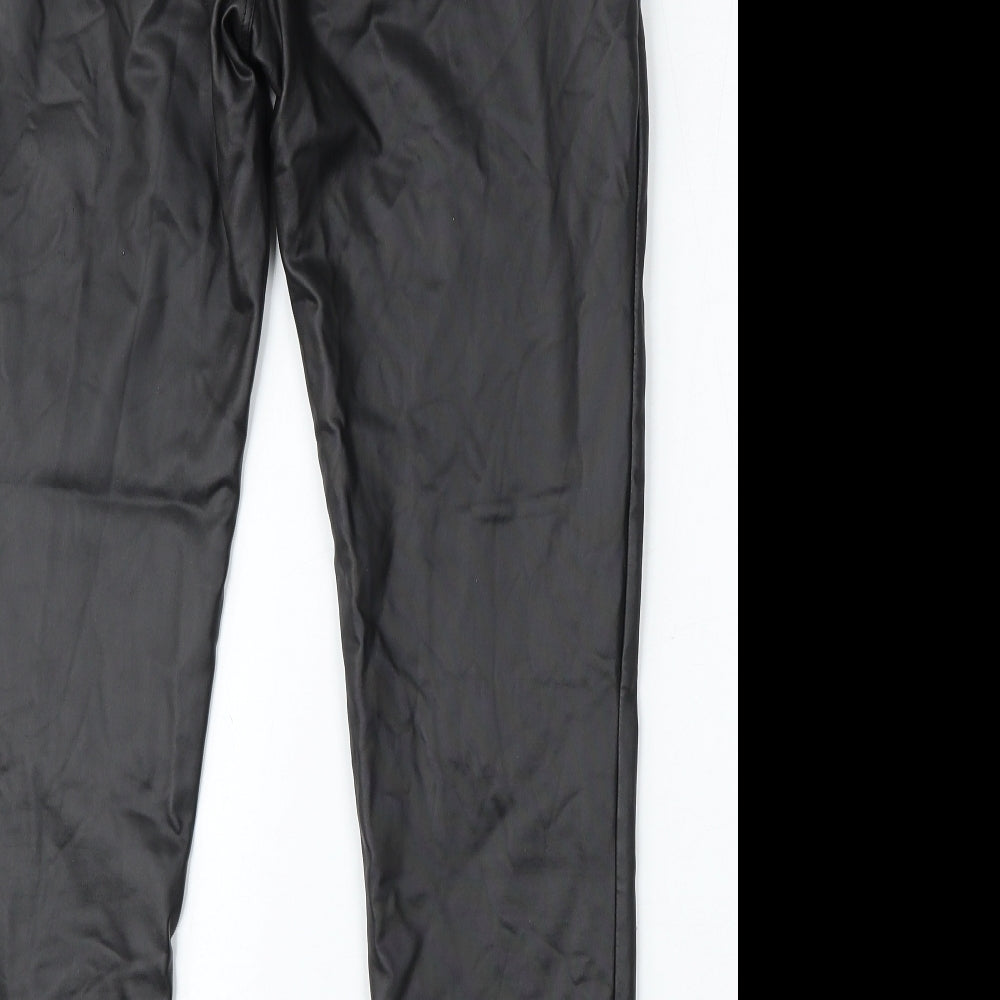 Womens UK Size 28 Boohoo Regular Fit Black Trousers