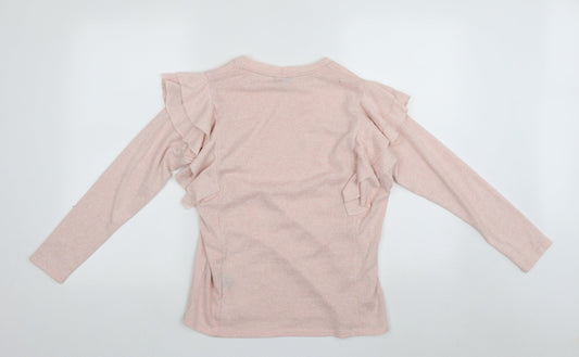 Womens UK Size 8 M&Co Pink Pullover Jumper