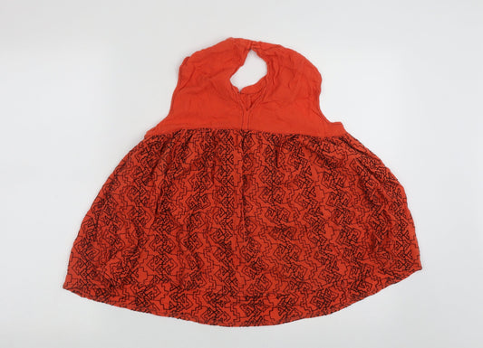 Womens UK Size 8 NEXT Orange Basic Tank