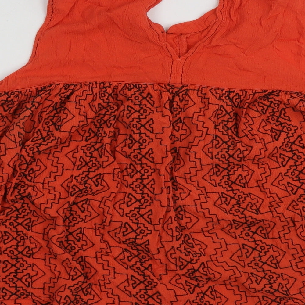 Womens UK Size 8 NEXT Orange Basic Tank