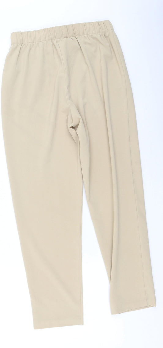 Womens UK Size 42 H&M Regular Fit Beige Trousers