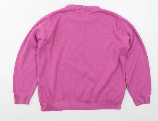 Womens UK Size S Merry Gold Pink Pullover Jumper