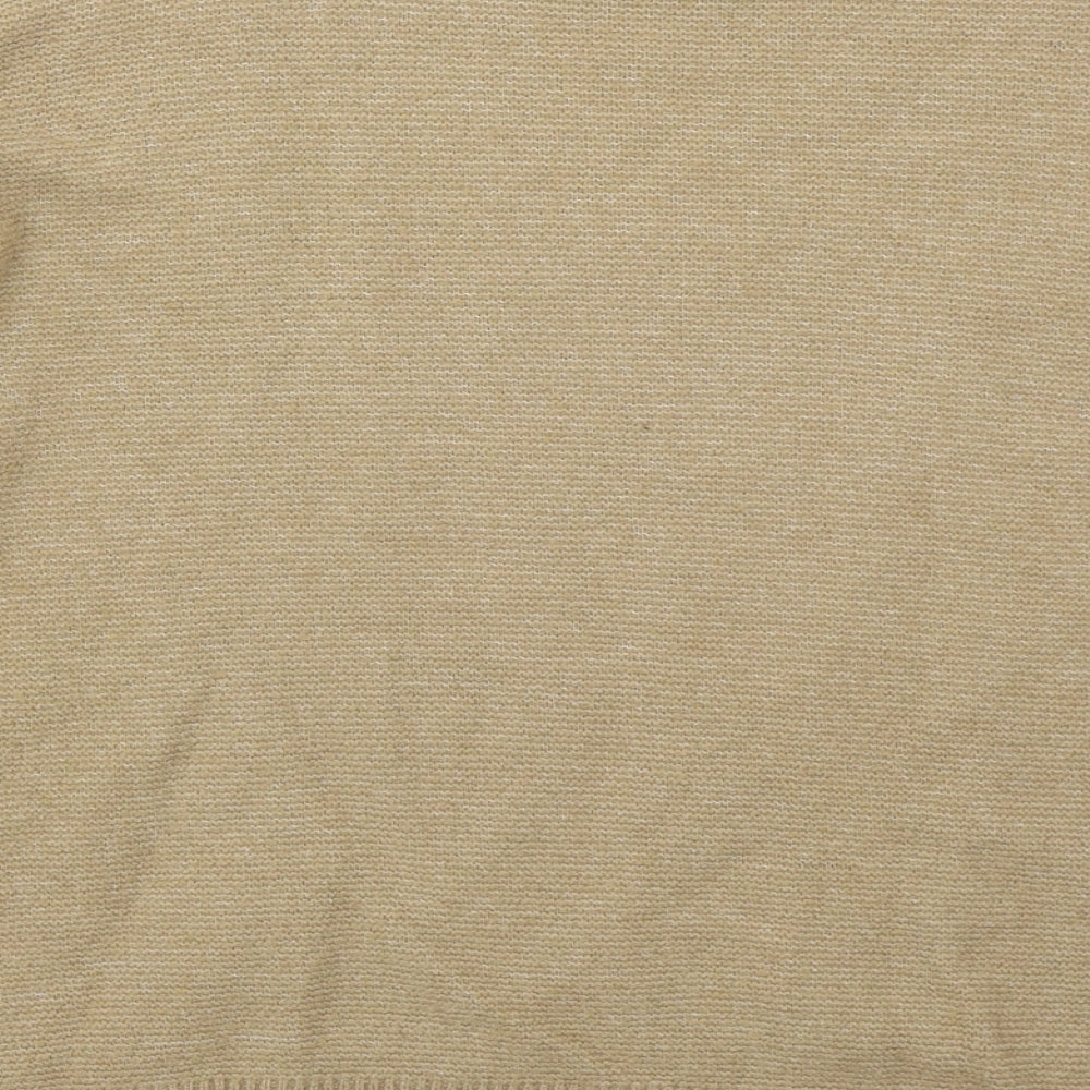 Primark Womens Beige Round Neck Acrylic Pullover Jumper Size 12
