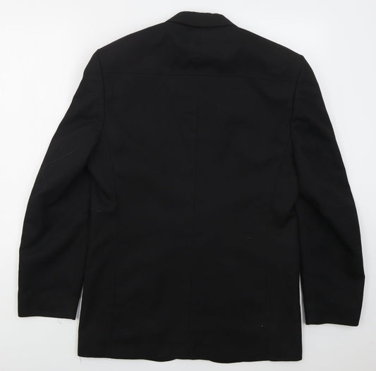 Armando Mens Black Polyester Jacket Suit Jacket Size 38