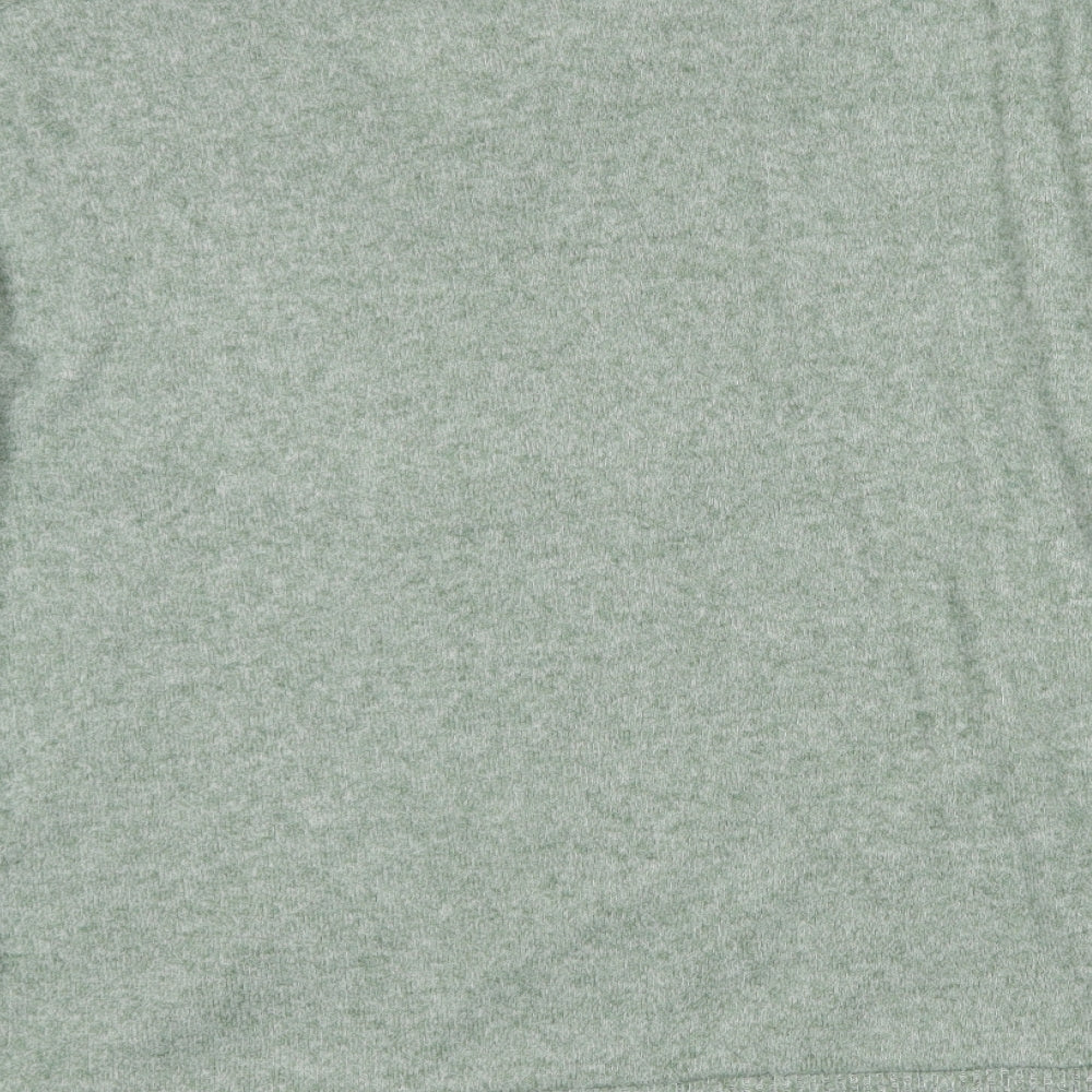 TU Womens Green V-Neck Polyester Pullover Jumper Size 10