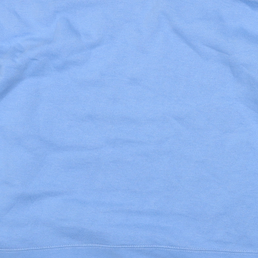 Preworn Womens Blue Floral Polyester Pullover Sweatshirt Size L - L/XL
