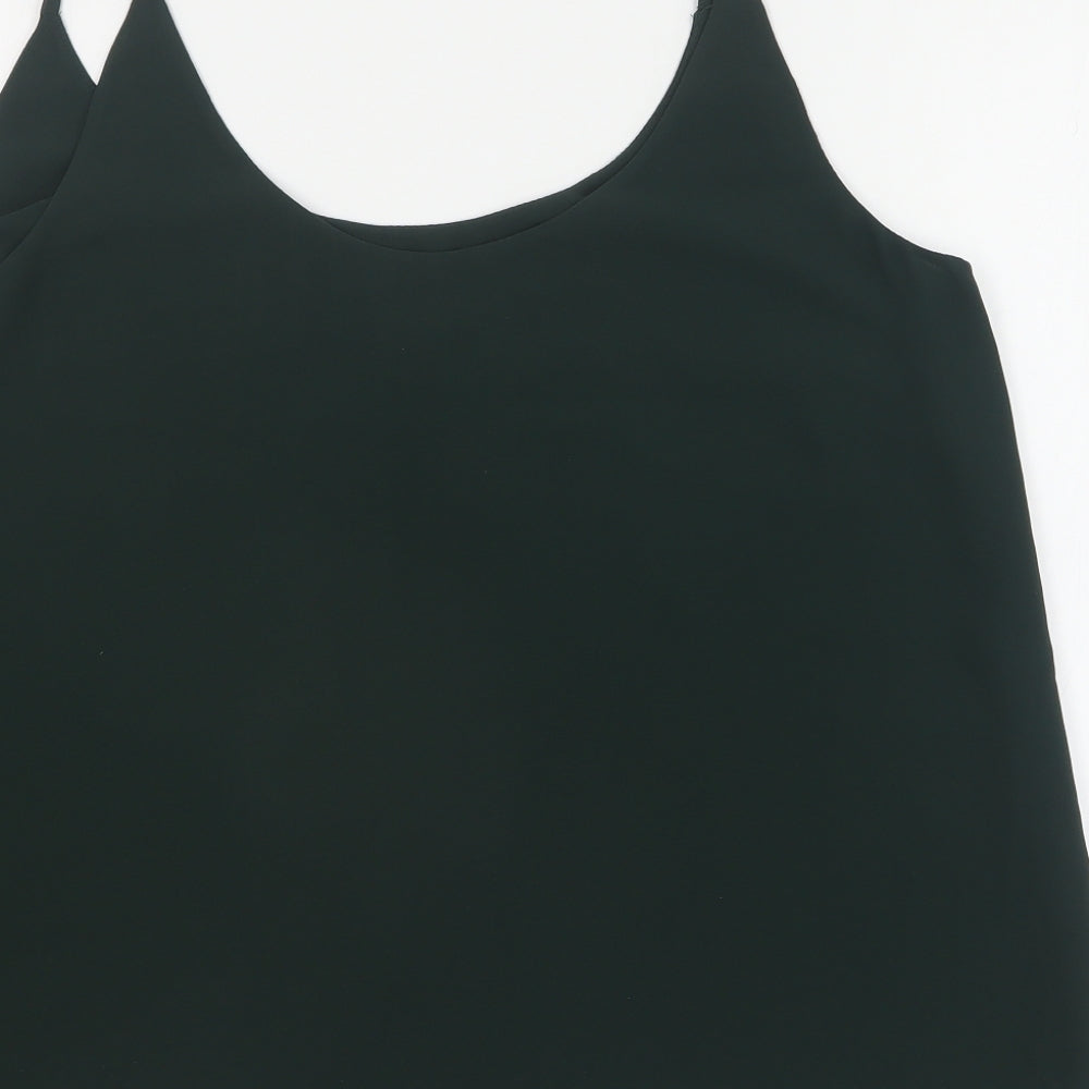 Womens UK Size 14 New Look Green Camisole T-Shirt