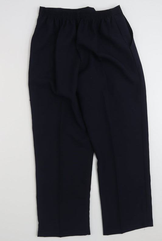 Womens UK Size 16 Preworn Regular Fit Blue Trousers