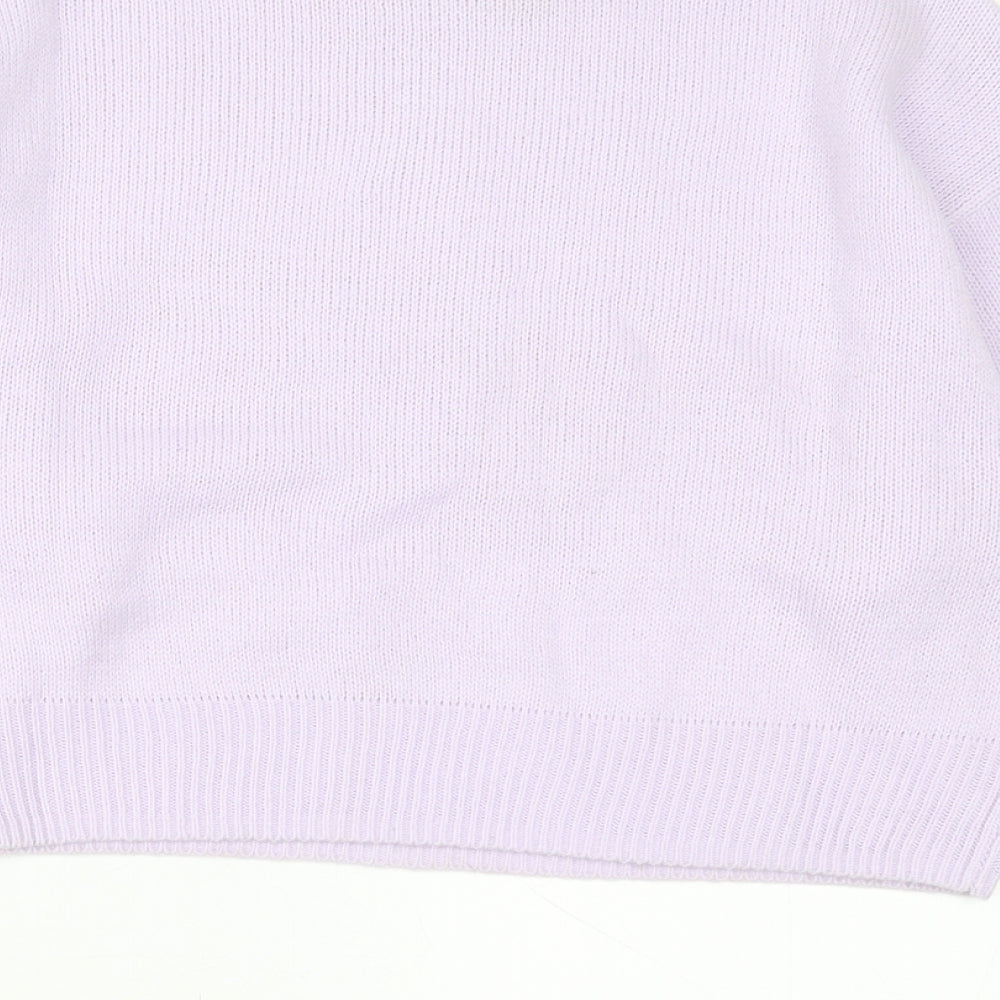 Womens UK Size 2XS H&M Purple Pullover Jumper