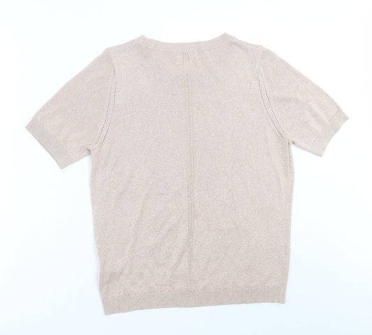 Womens UK Size 14 Classic Pink Basic T-Shirt