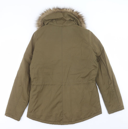 Papaya Womens Green Jacket Coat Size 8 Zip