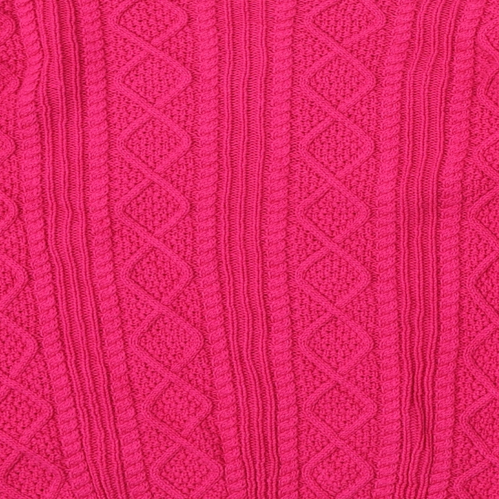 Womens UK Size M Tru Collection Pink Pullover Jumper