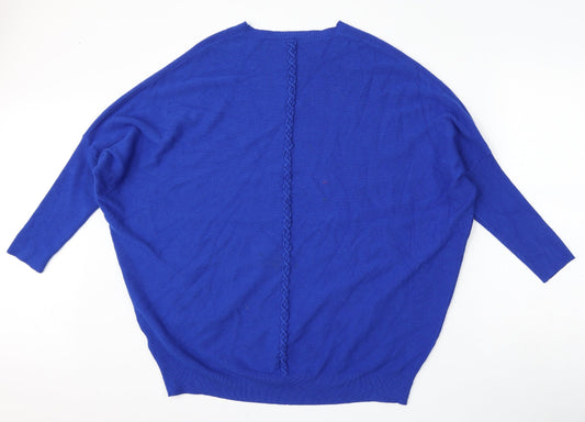 Womens UK Size 16 Preworn Blue Pullover Jumper