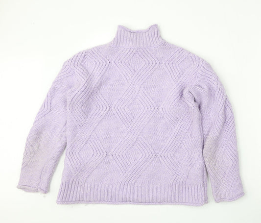 Womens UK Size XS Marks and Spencer Purple Pullover Jumper