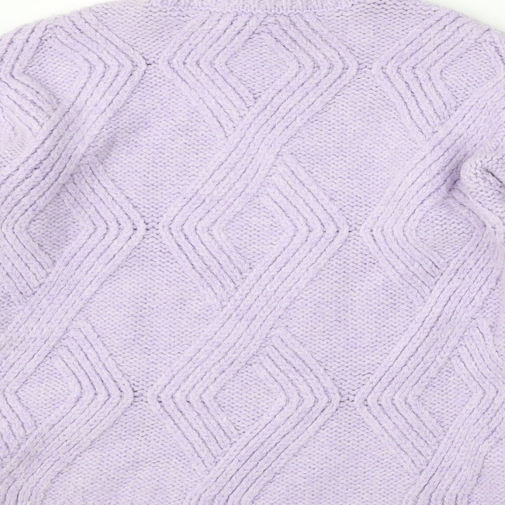 Womens UK Size XS Marks and Spencer Purple Pullover Jumper
