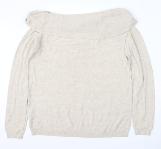 Womens UK Size 16 Dorothy Perkins Beige Pullover Jumper