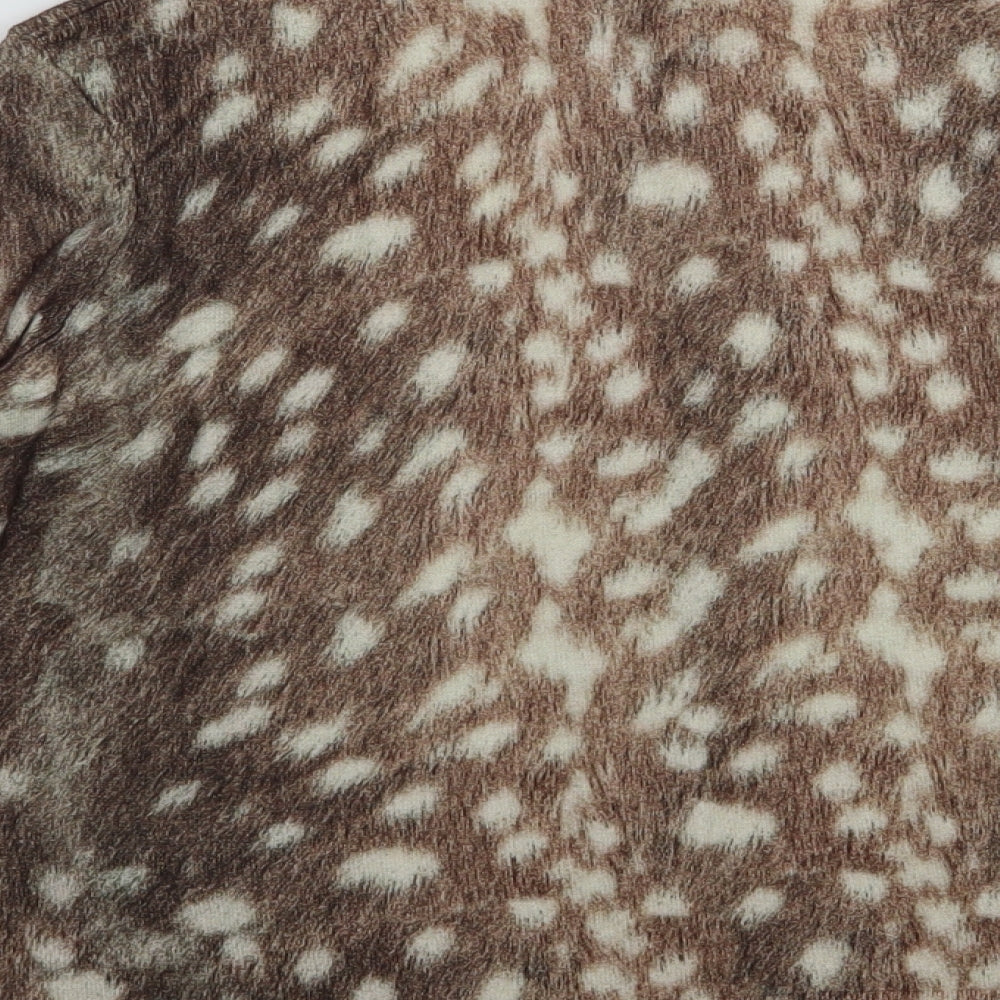 Womens UK Size 8 Warehouse Brown Pullover Jumper