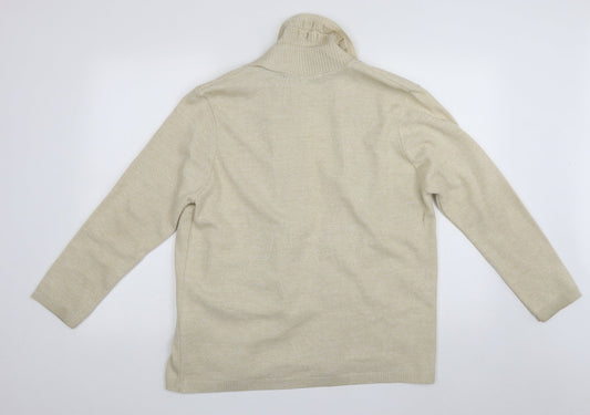 Womens UK Size L ME Beige Cardigan Jumper