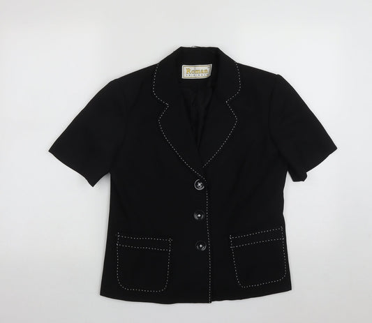 Womens UK Size 10 Roman Black Jacket