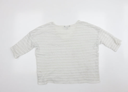 Womens UK Size 14 NEXT White Basic T-Shirt