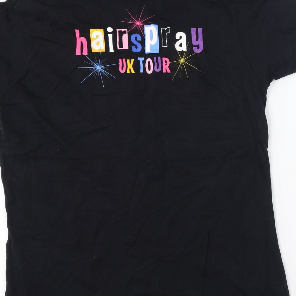 Womens UK Size XL Gildan Black Basic T-Shirt