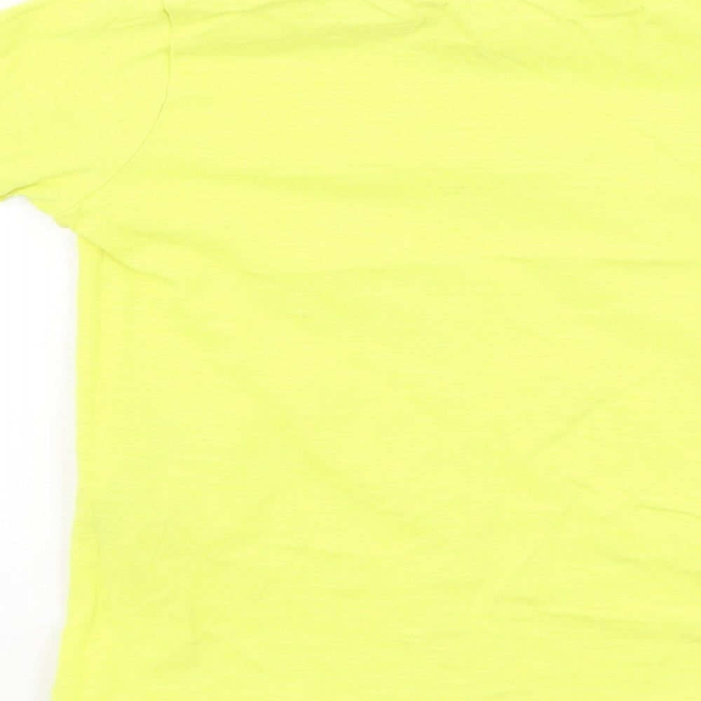Marks and Spencer Boys Yellow Cotton Basic Casual Size 2-3 Years Round Neck